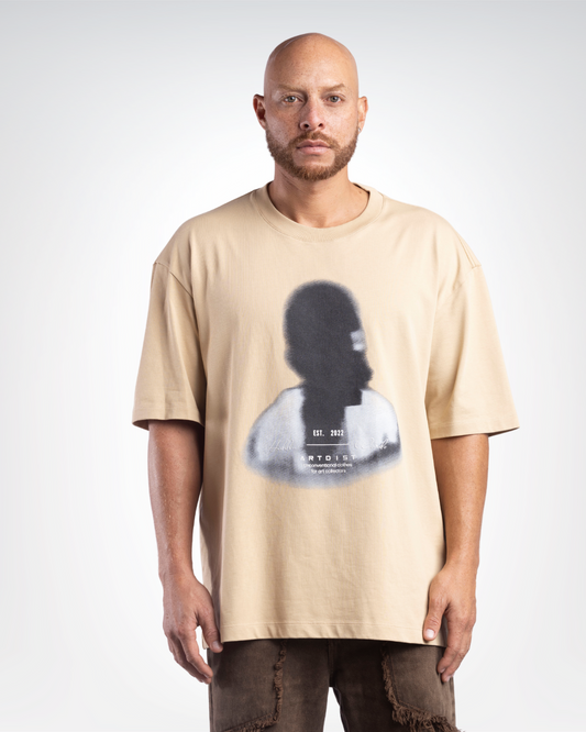 Blurred Face Oversize Safari T-Shirt