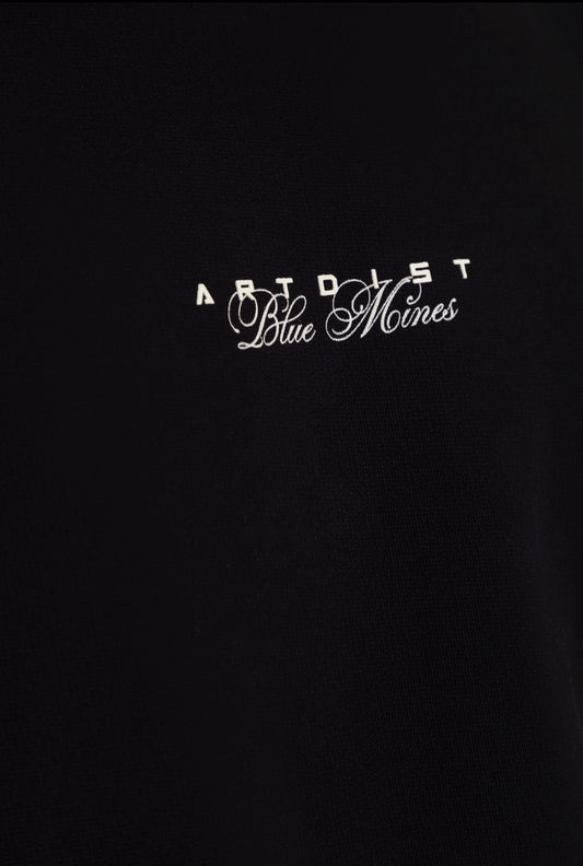 Blue Mines Black Crewneck