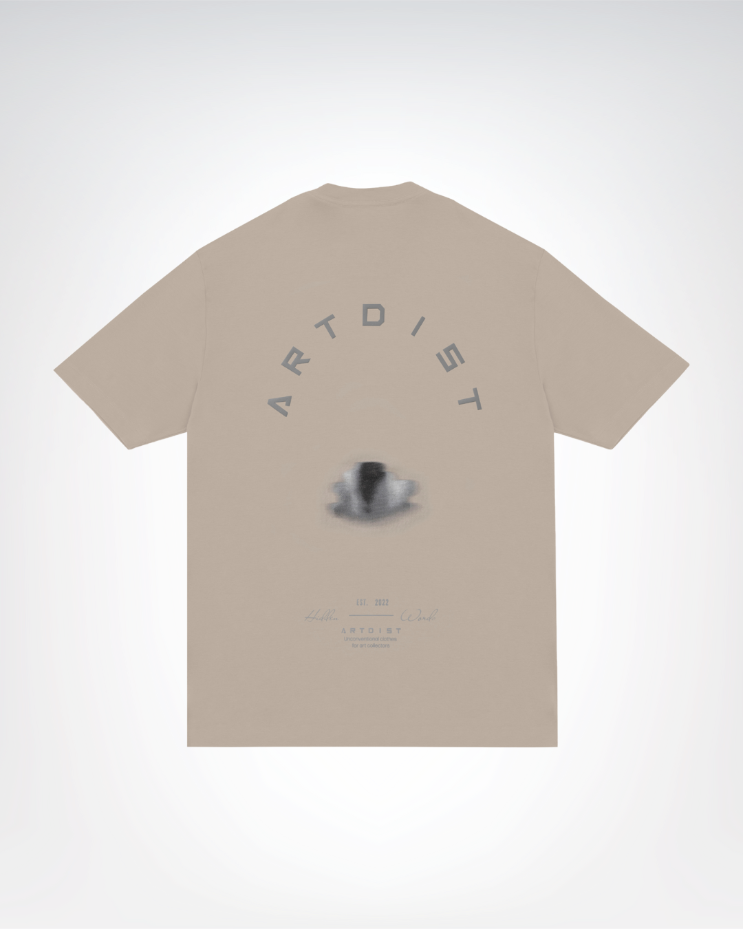 Blurred Face Oversize Gray T-Shirt