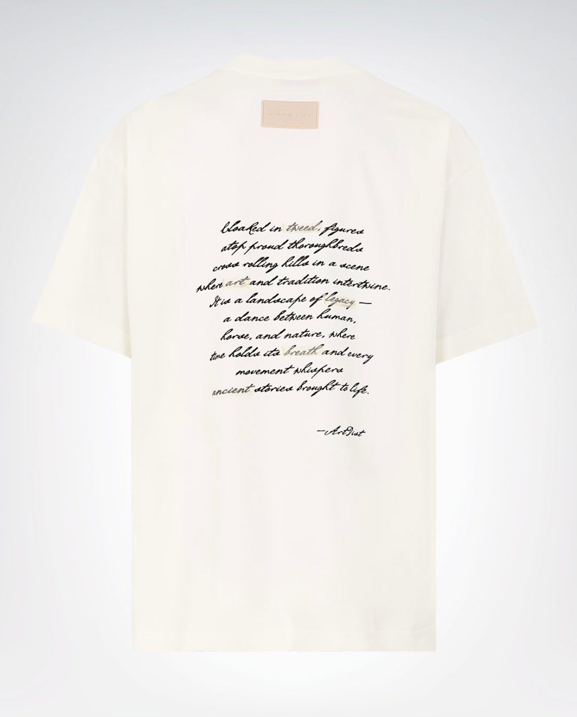 Script Ivory T-Shirt – Camiseta premium streetwear Artdist – ArtDist