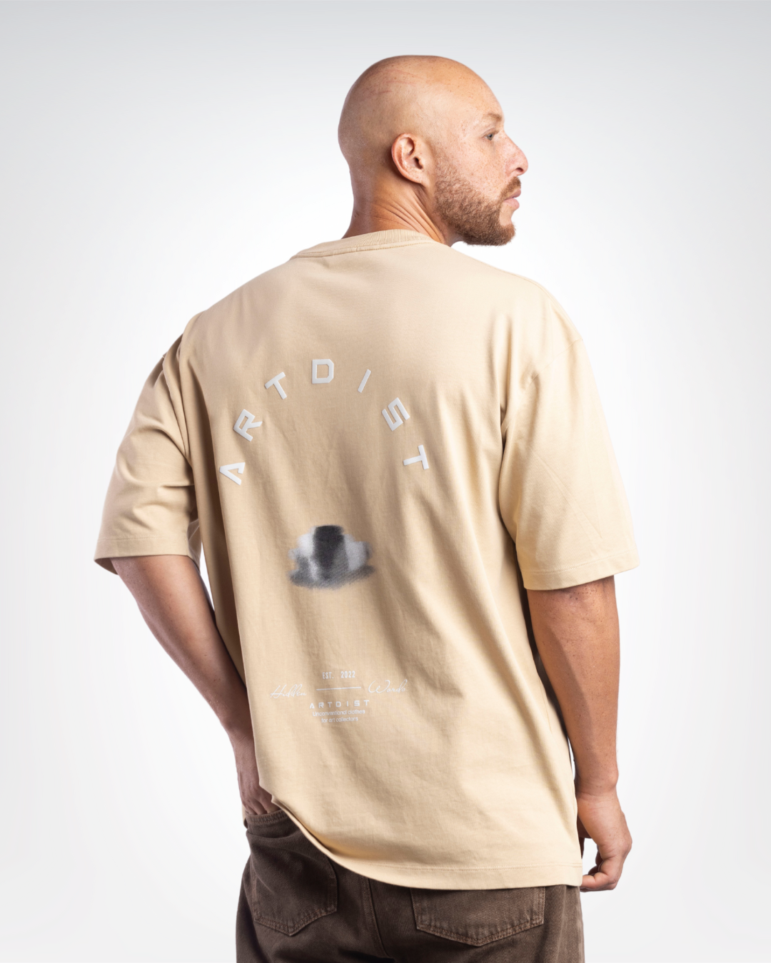 Blurred Face Oversize Safari T-Shirt