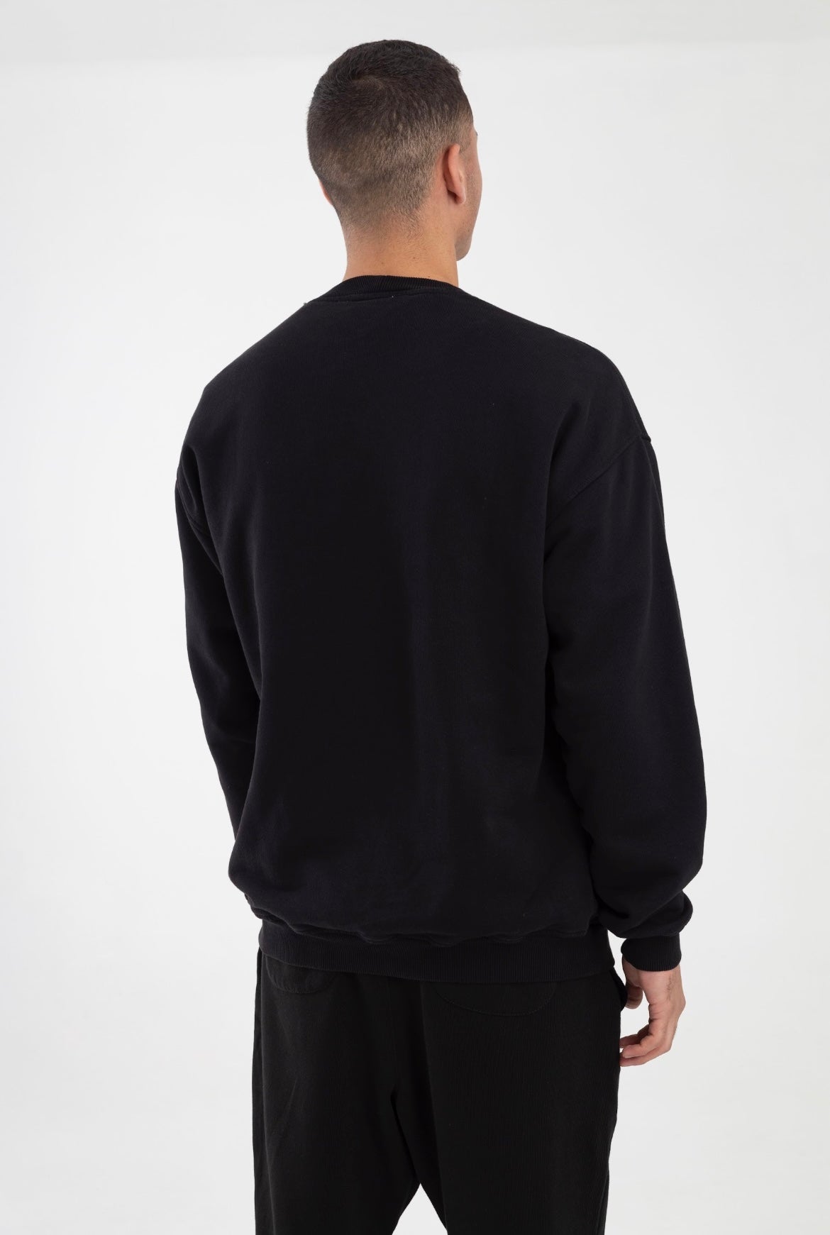 Blue Mines Black Crewneck