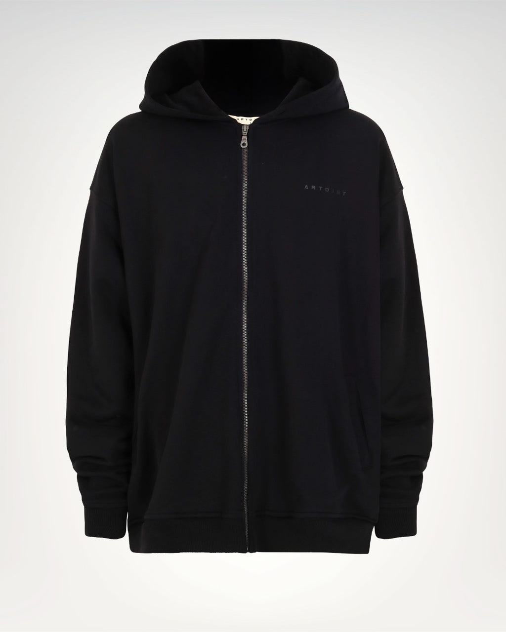 Caoba Black Zipper Hoodie