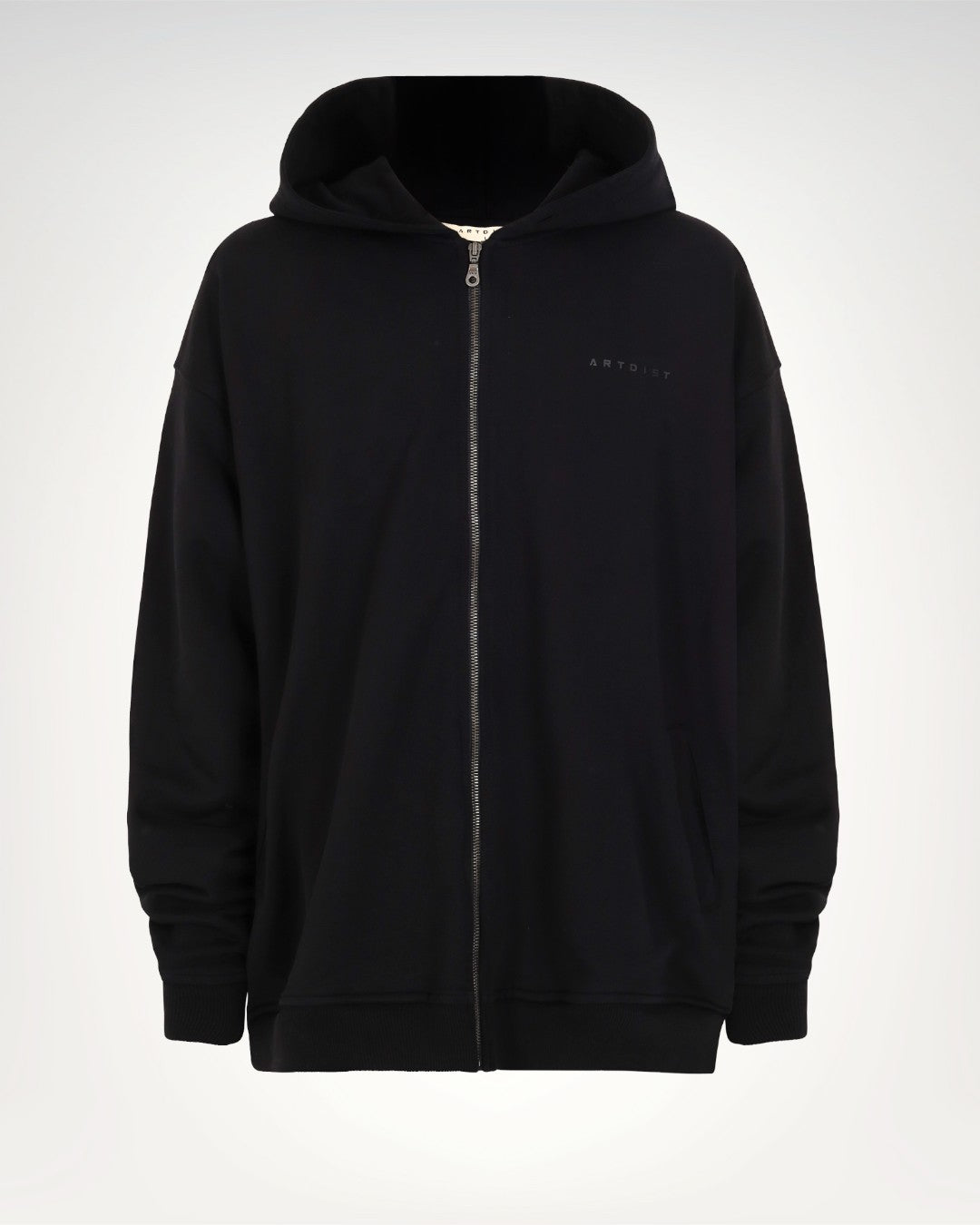 Caoba Black Zipper Hoodie