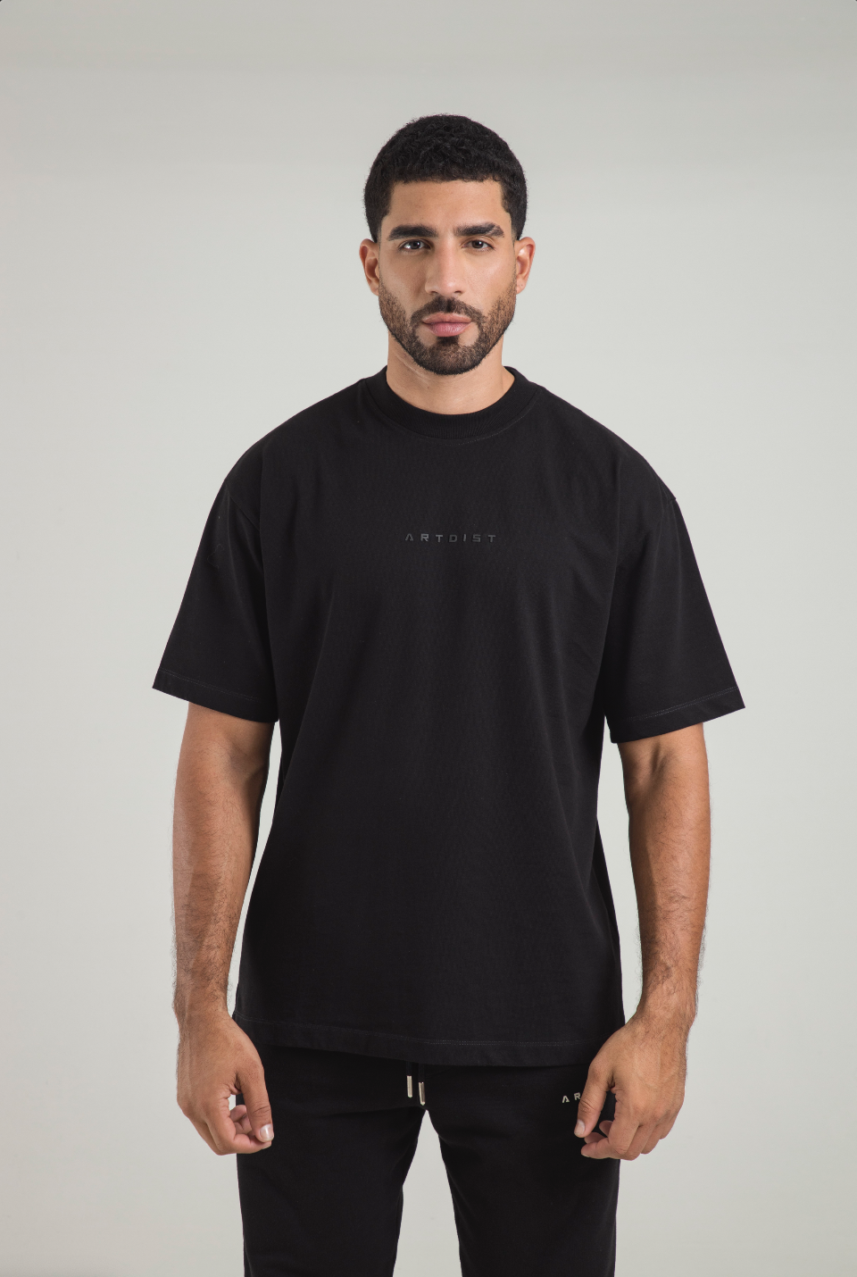 Portico Black Oversize Fit T-Shirt