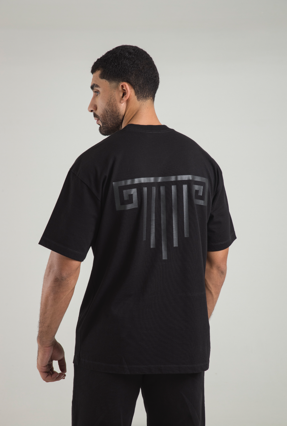 Portico Black Oversize Fit T-Shirt
