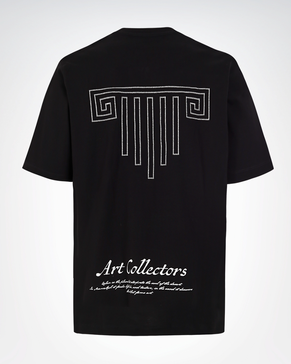 Trace Black Semioversized Fit T-Shirt