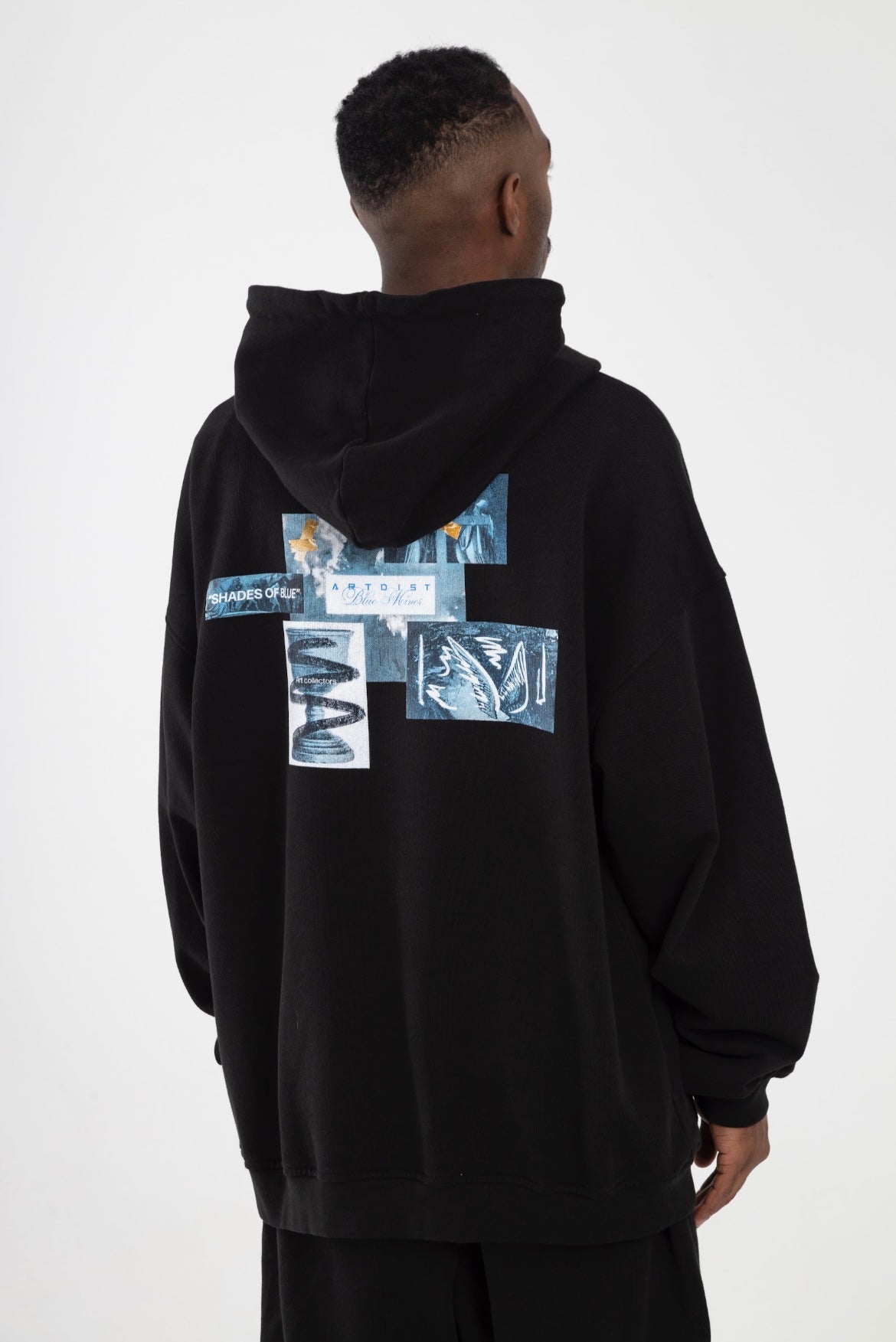 Blue Mines Black Hoodie