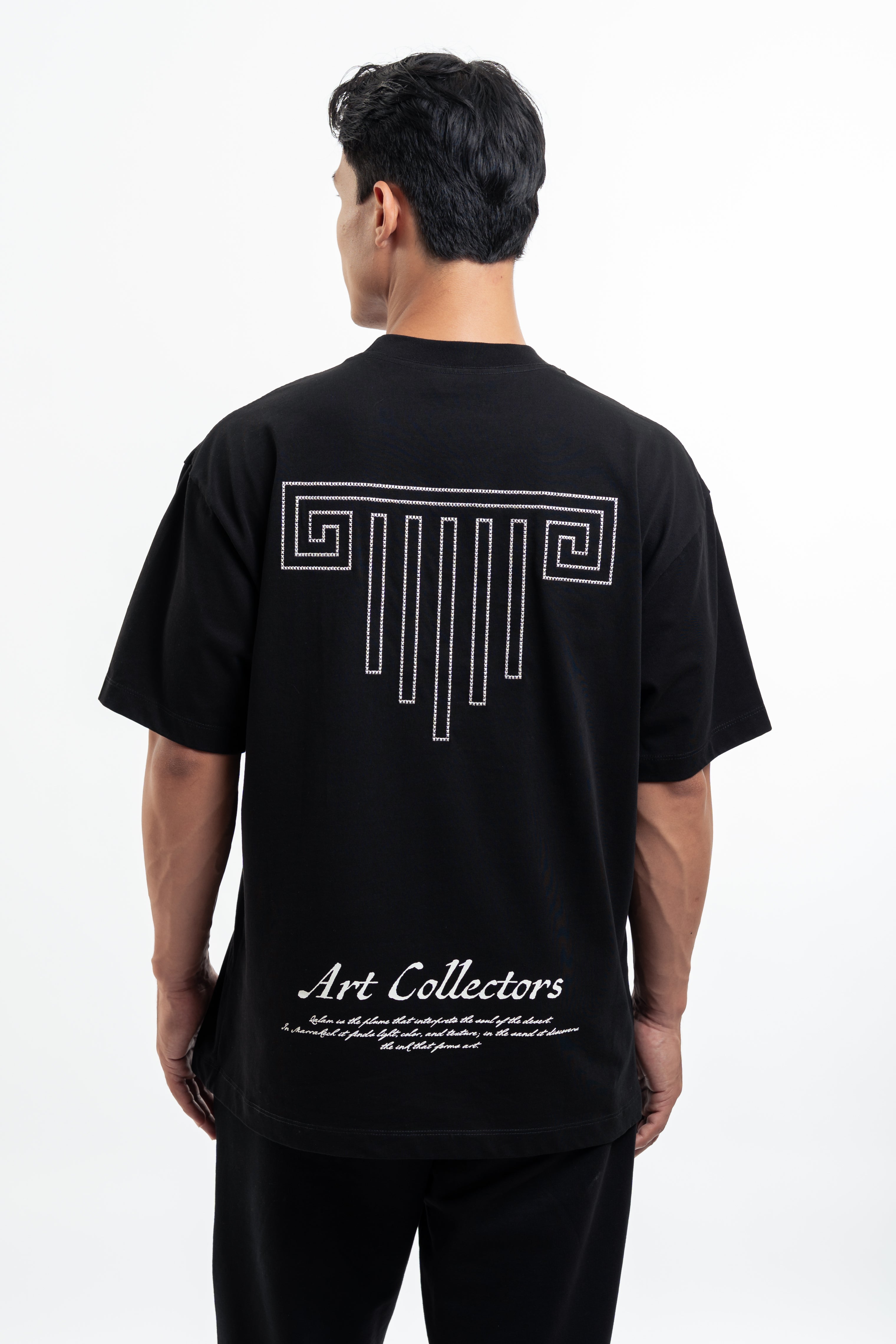 Trace Black Semioversized Fit T-Shirt
