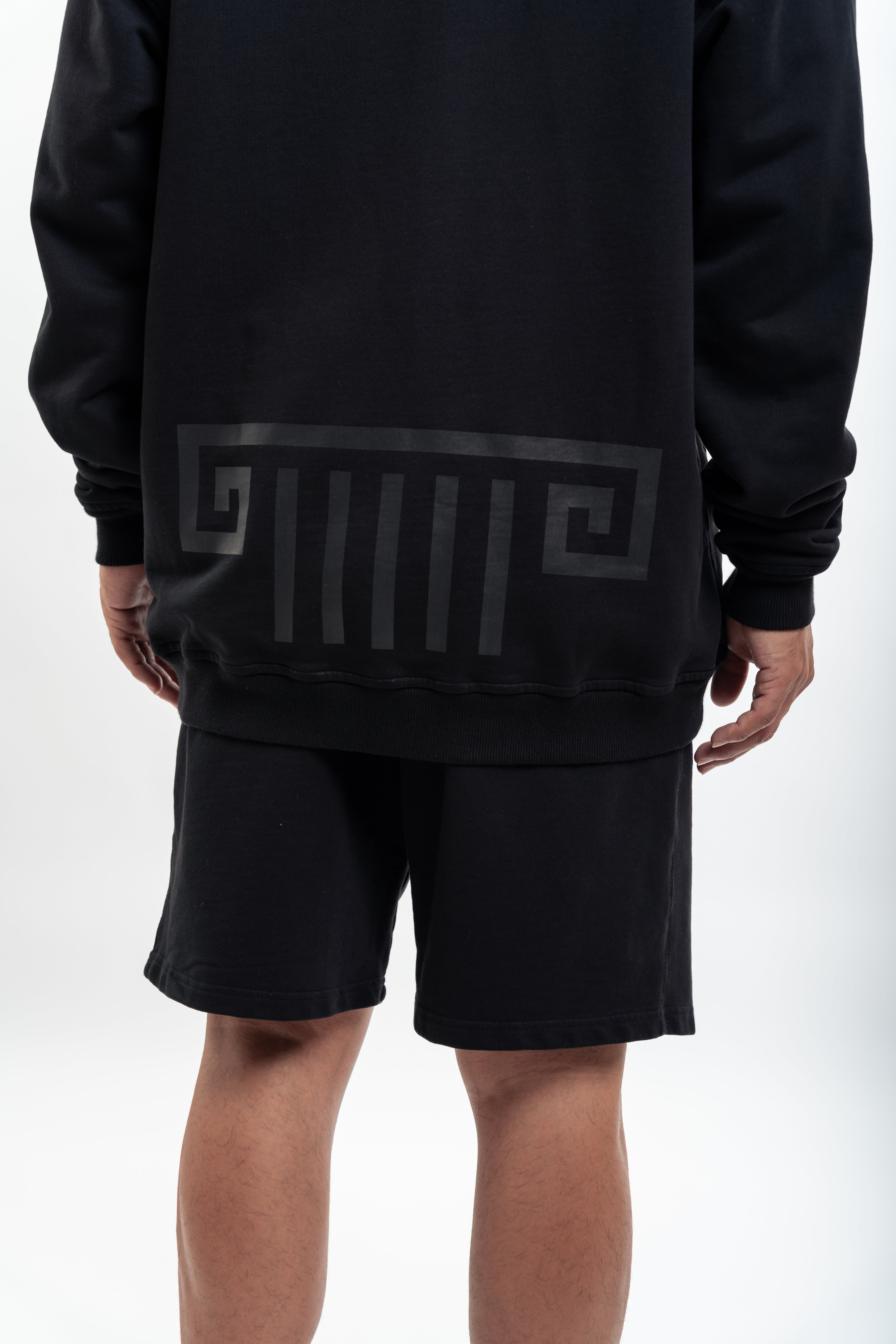 Caoba Black Zipper Hoodie