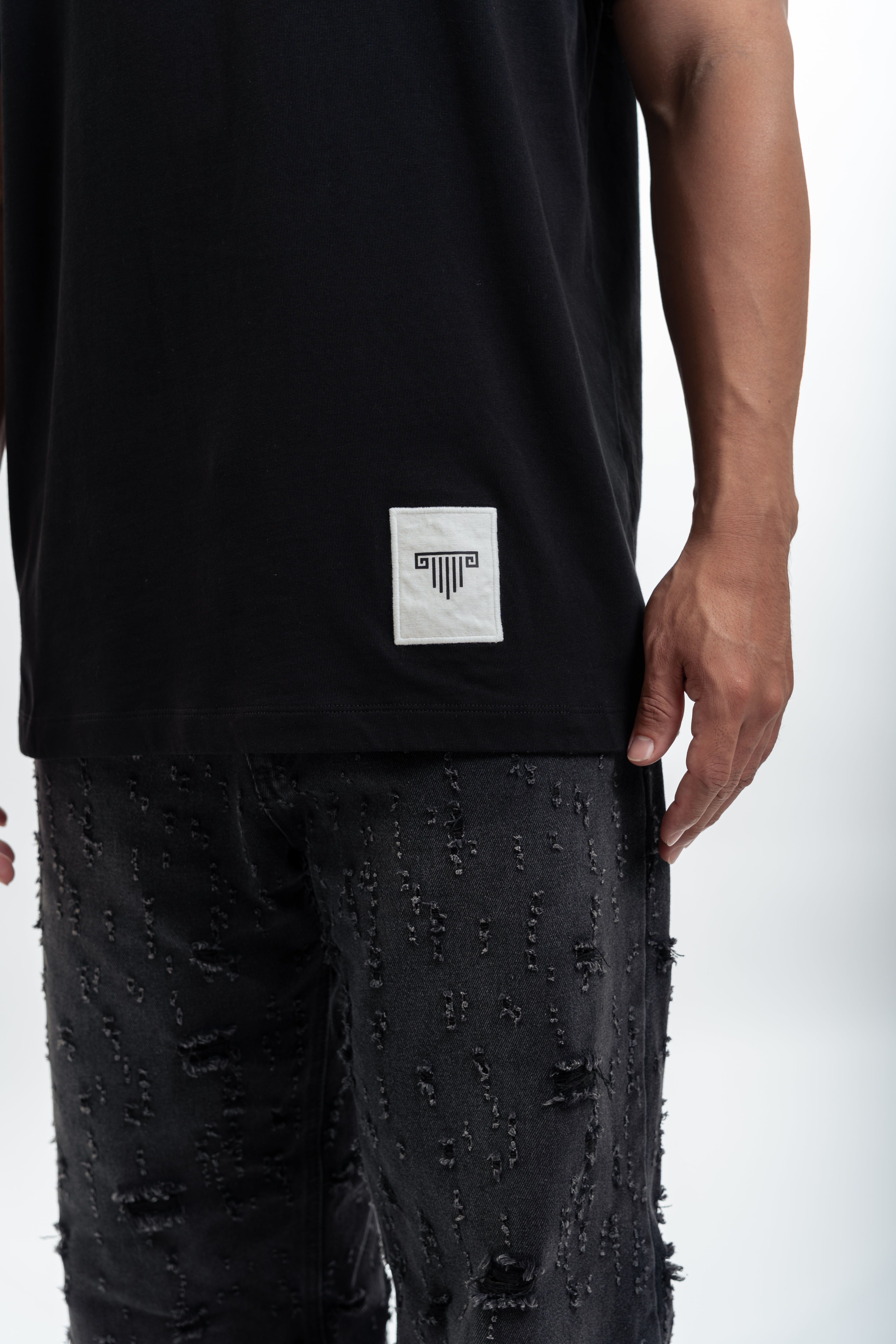 Echo Black Regular Fit T-Shirt