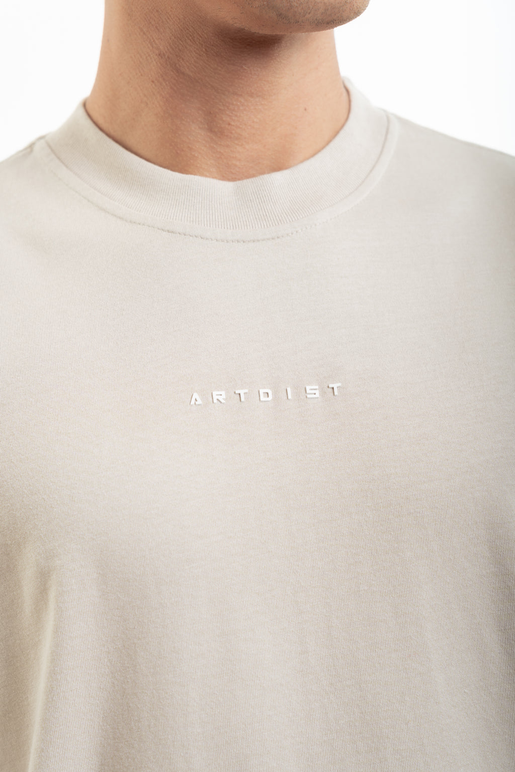 Column Sand Semioversized Fit T-Shirt