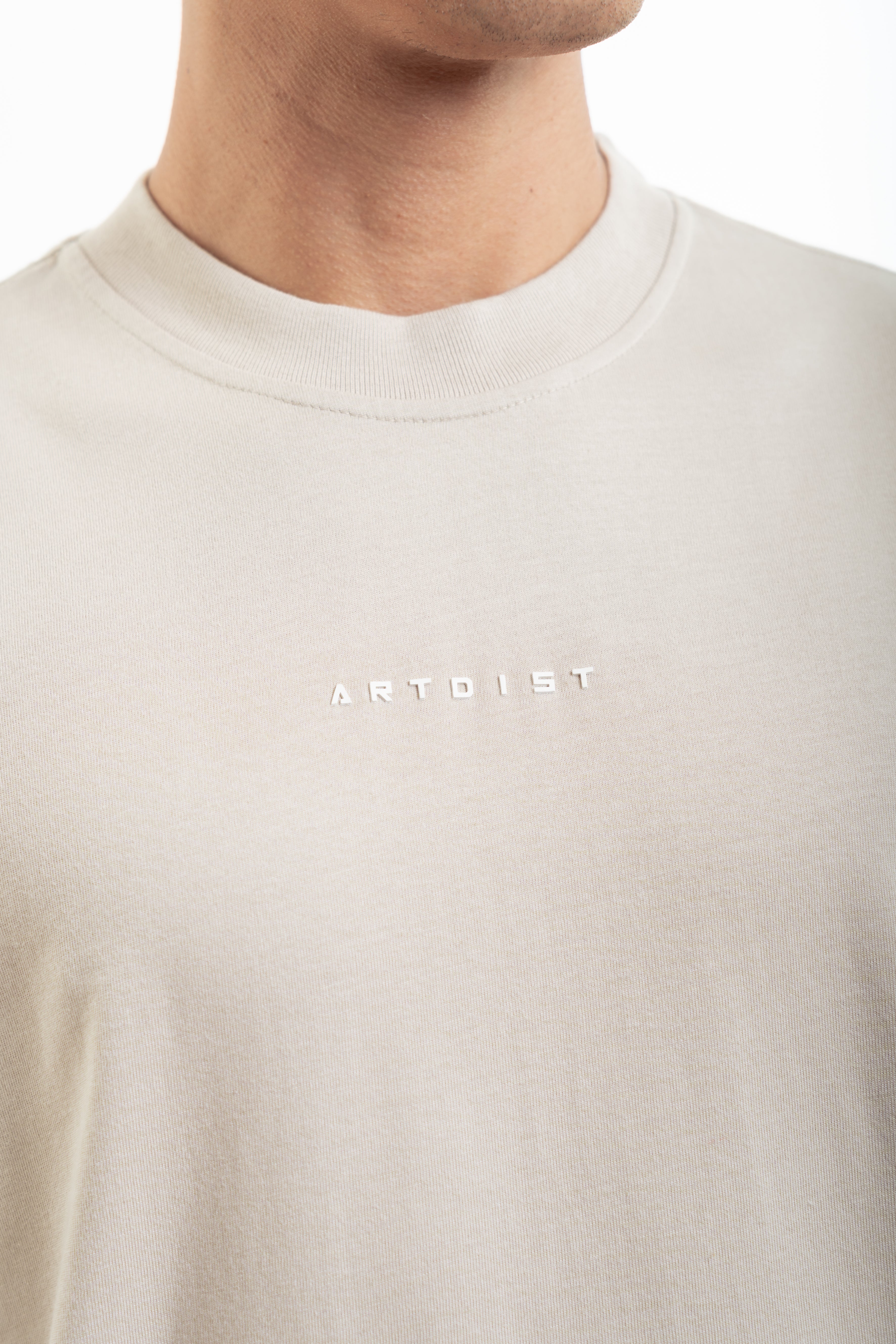 Column Sand Semioversized Fit T-Shirt
