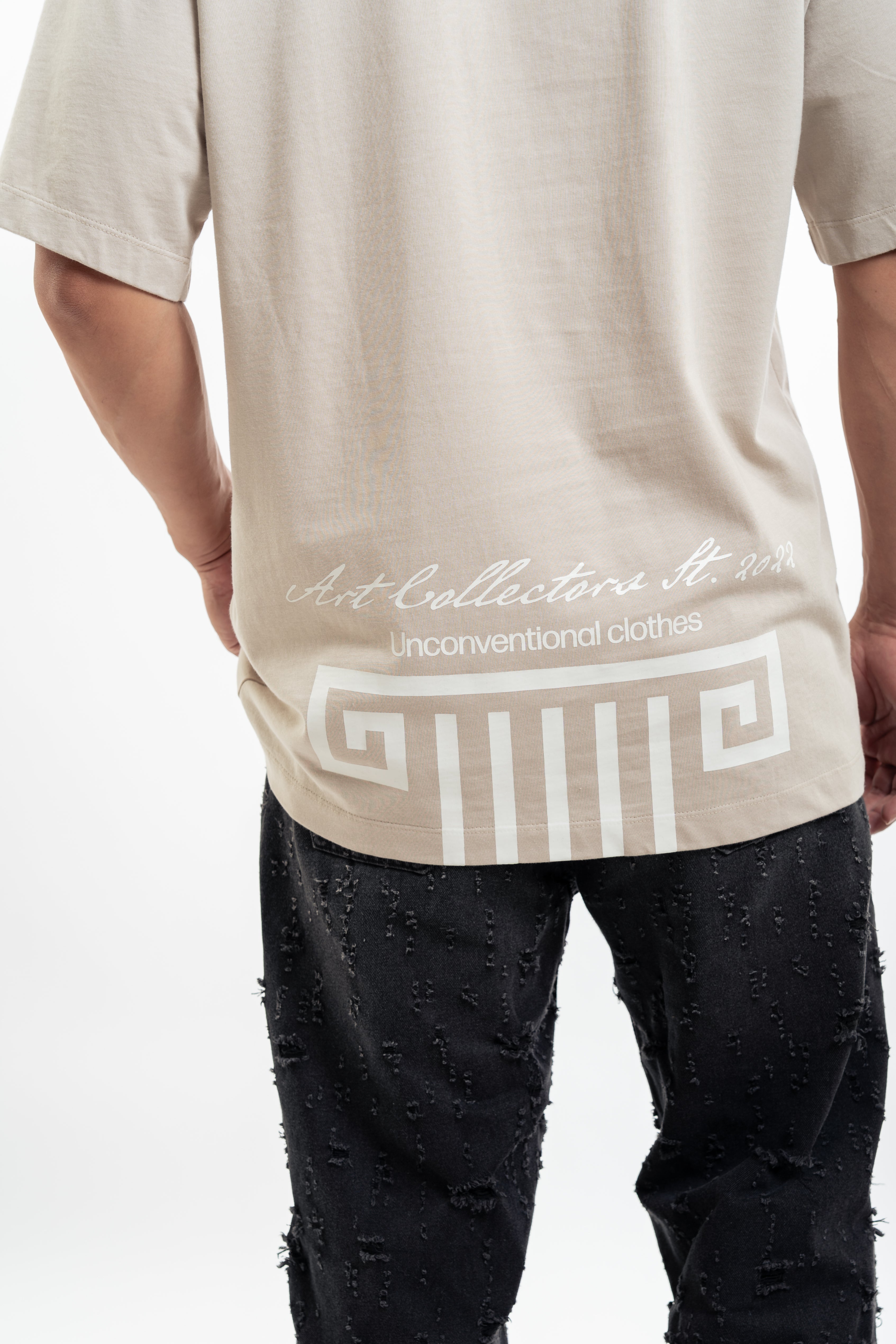 Column Sand Semioversized Fit T-Shirt
