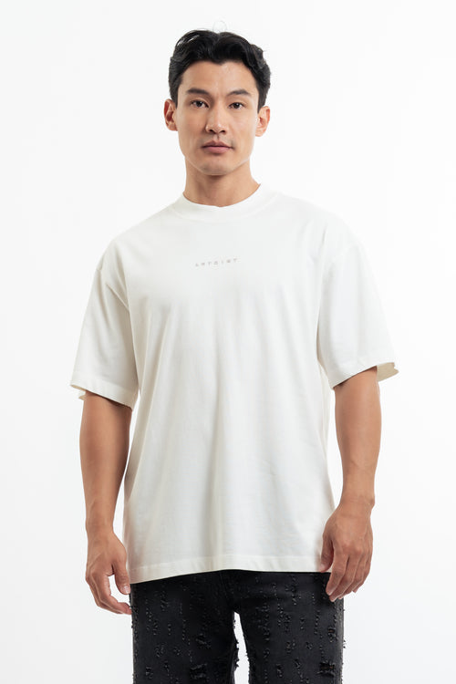 Column Ivory Semioversized Fit T-Shirt