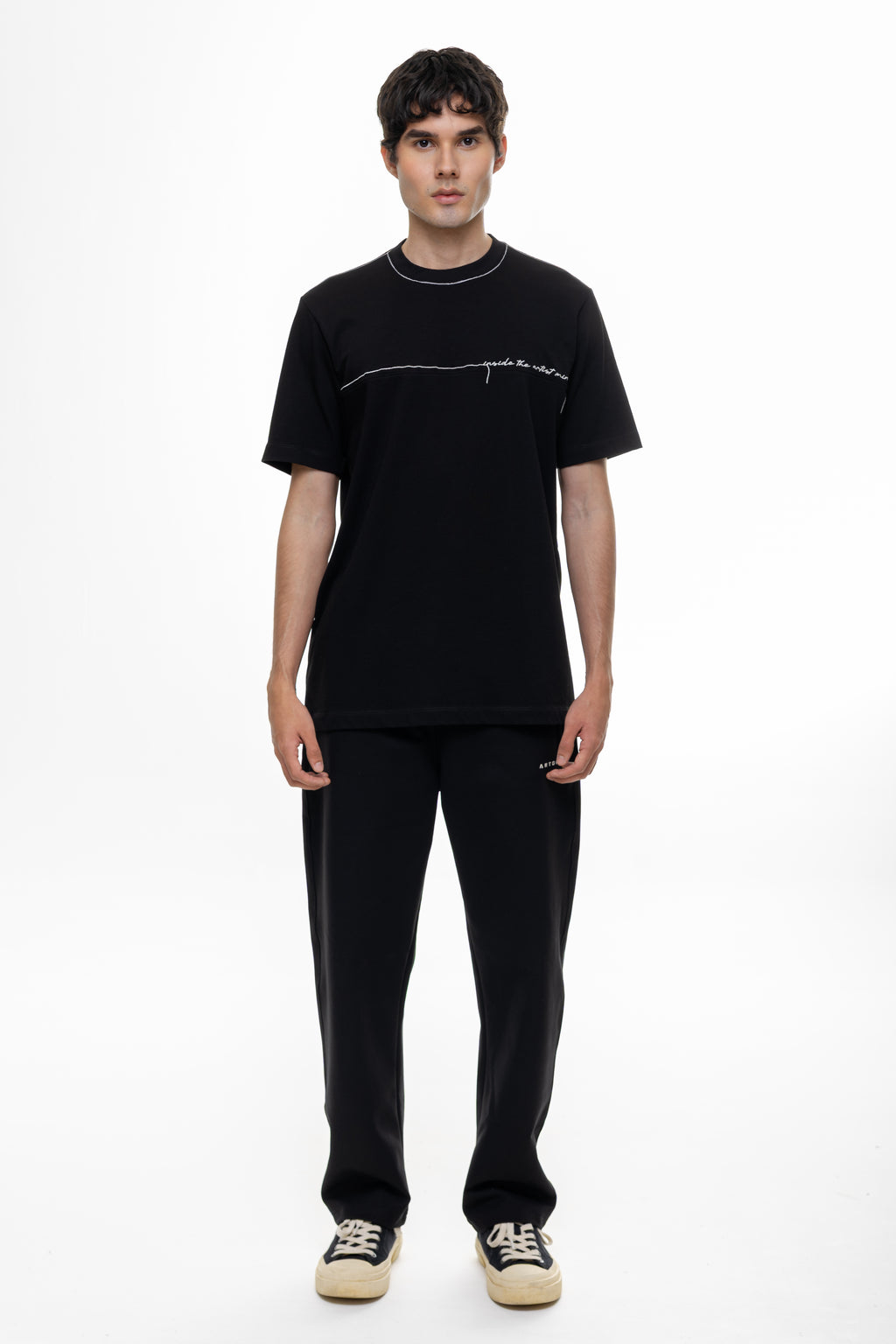 Stroke Black Regular Fit T-Shirt