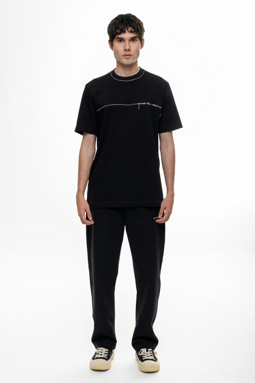 Stroke Black Regular Fit T-Shirt