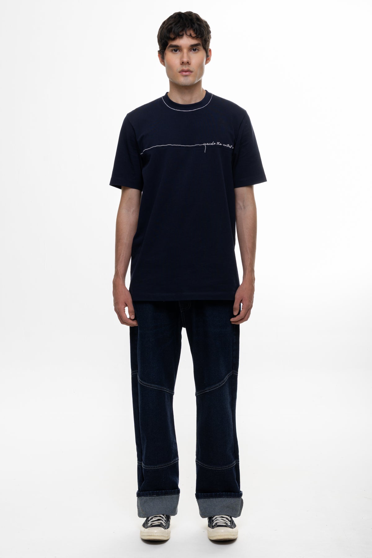 Stroke Navy Regular Fit T-Shirt