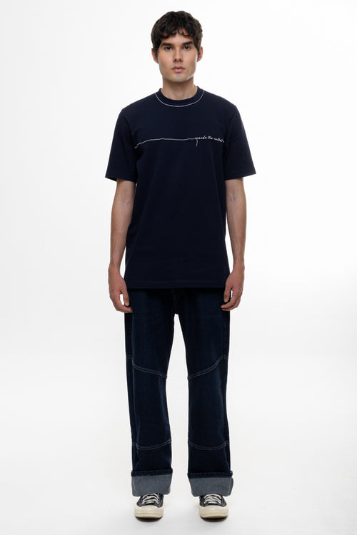 Stroke Navy Regular Fit T-Shirt