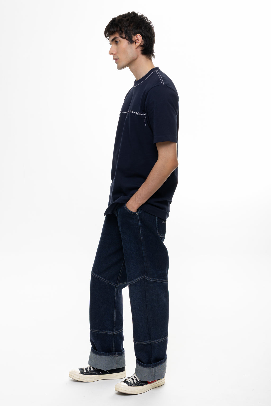 Stroke Navy Regular Fit T-Shirt