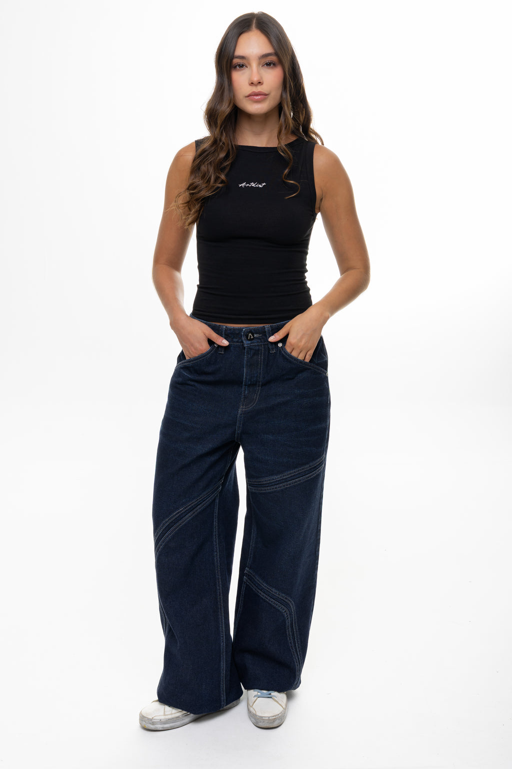 Grain Black Tank Top