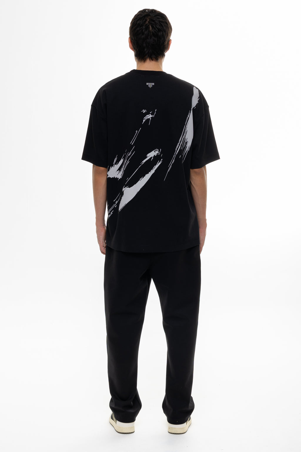 Mind Black Semioversized Fit T-Shirt