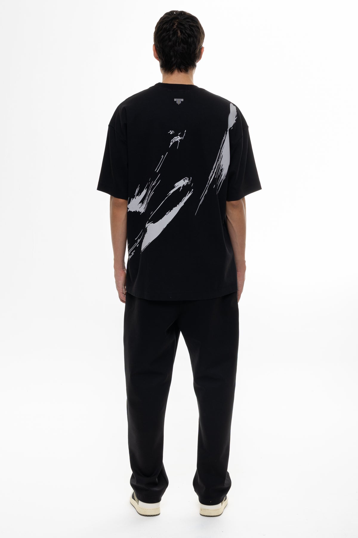Mind Black Semioversized Fit T-Shirt
