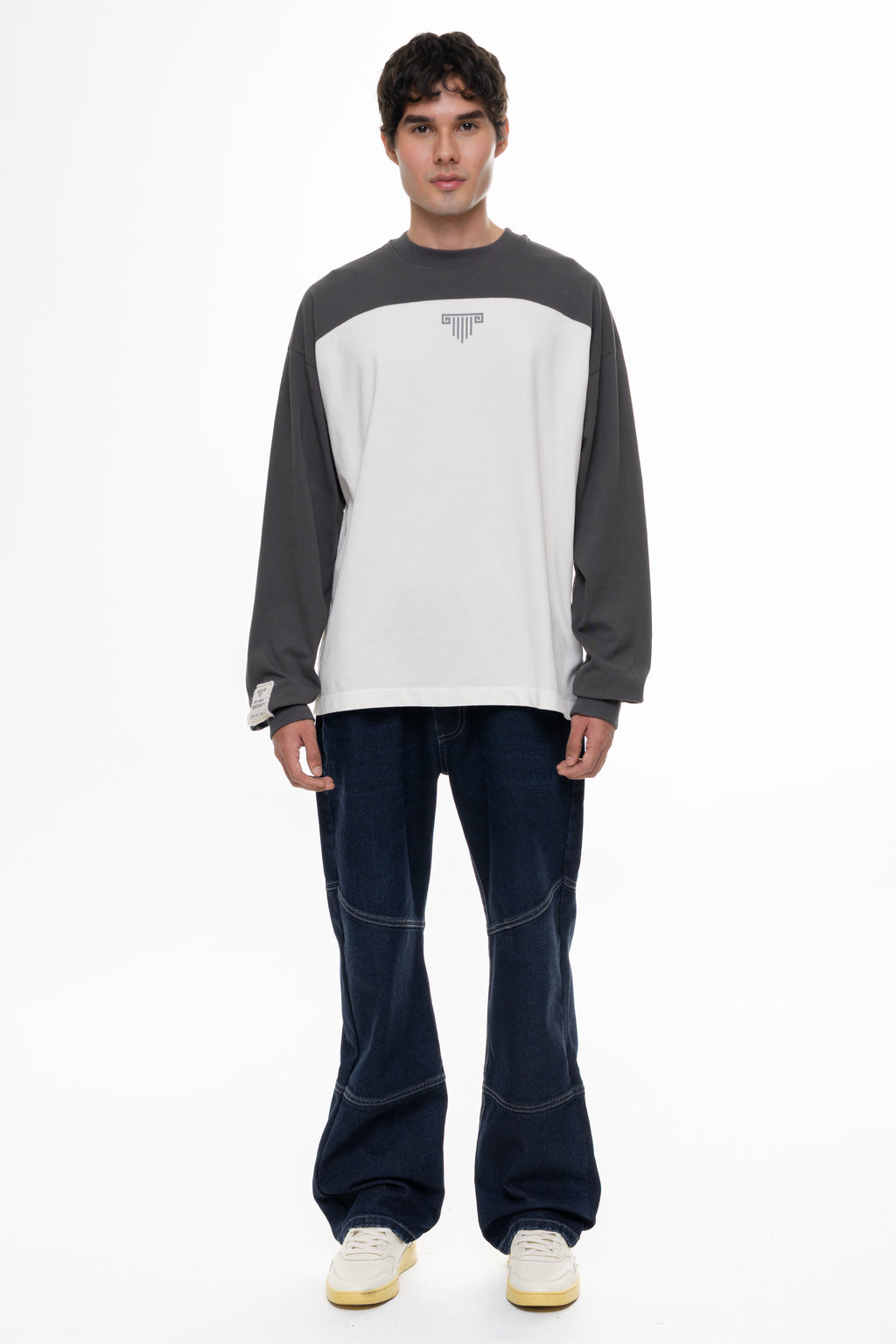 Panel Gray Regular Fit Longsleeve