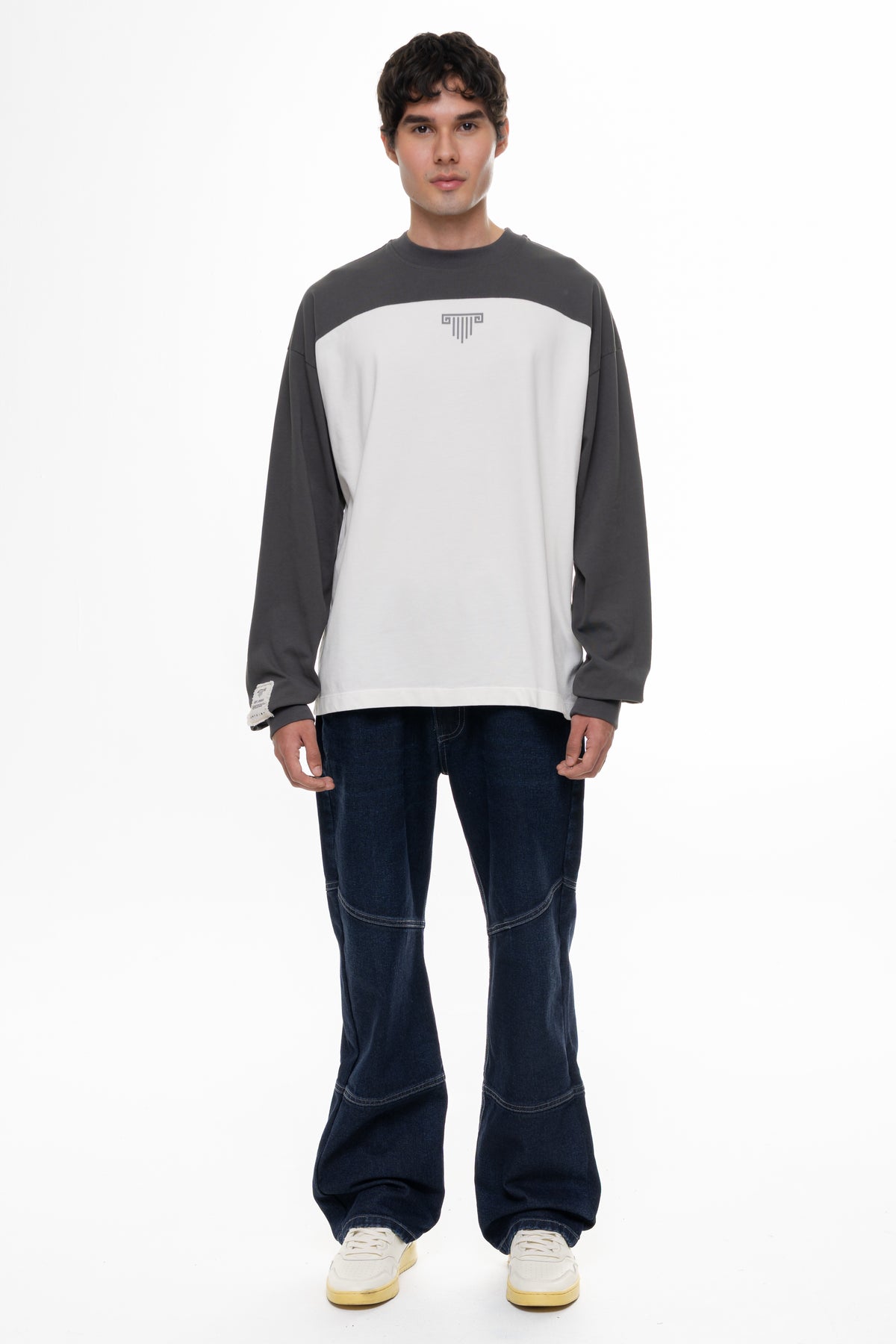 Panel Gray Regular Fit Longsleeve